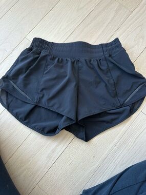 Black Women's Athletic Layered Shorts